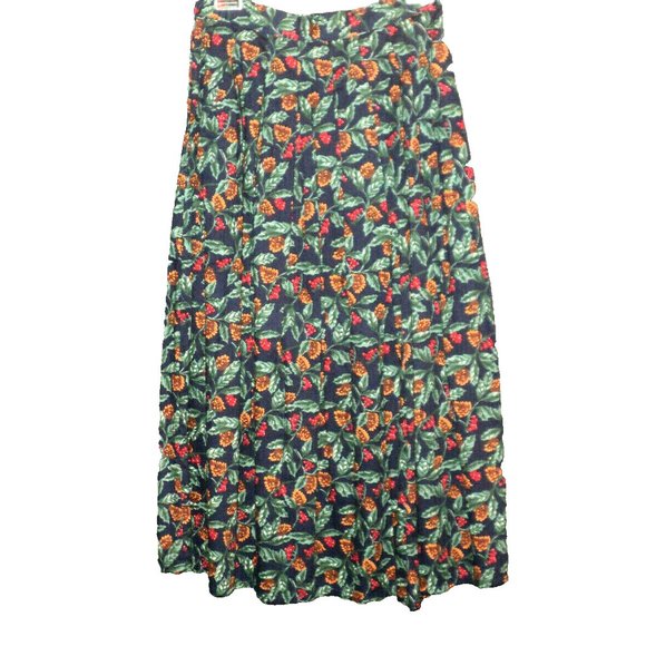 Woolrich Christmas Set Jacket Sz 6  & Long Skirt Sz 8 Suit Pine Cones Holly Vtg - Picture 5 of 8